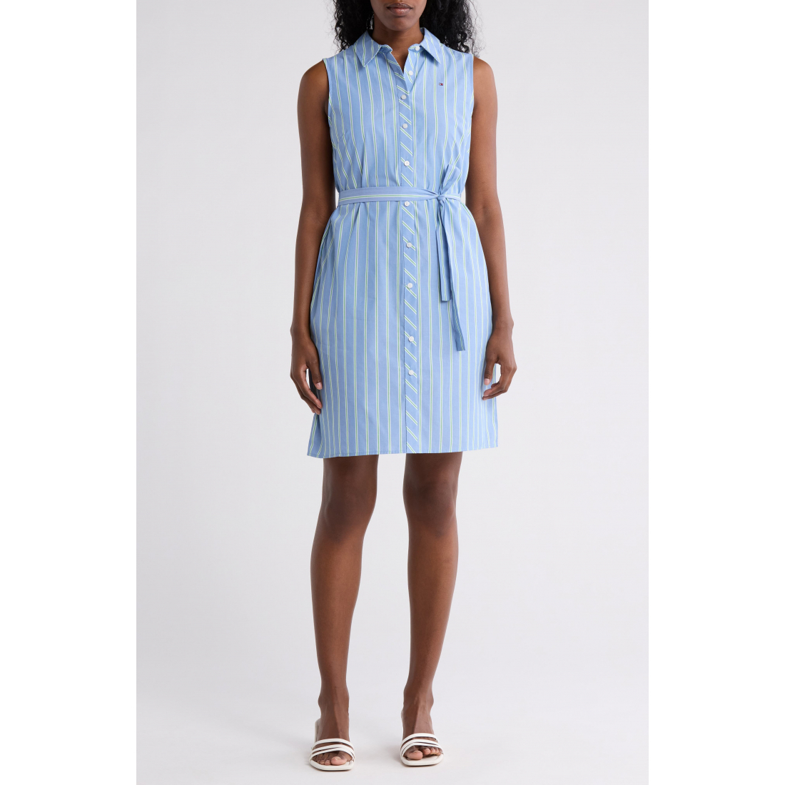 'Cambridge Stripe Sleeveless Cotton' Hemdkleid für Damen