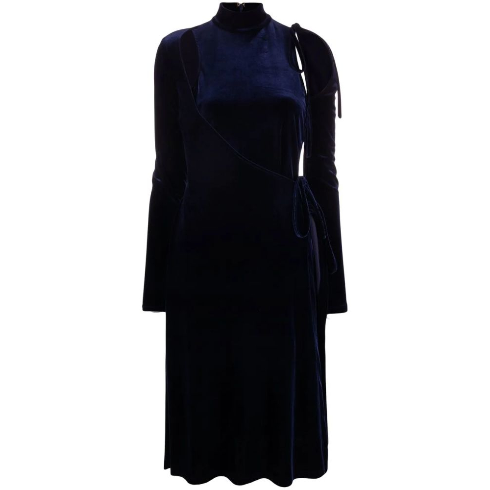 Robe Midi 'Cut-Out Velvet Wrap' pour Femmes