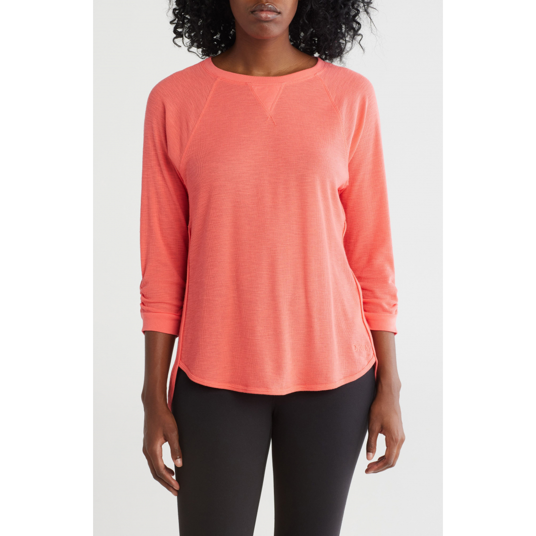 T-shirt 'Slub Waffle High-Low' pour Femmes