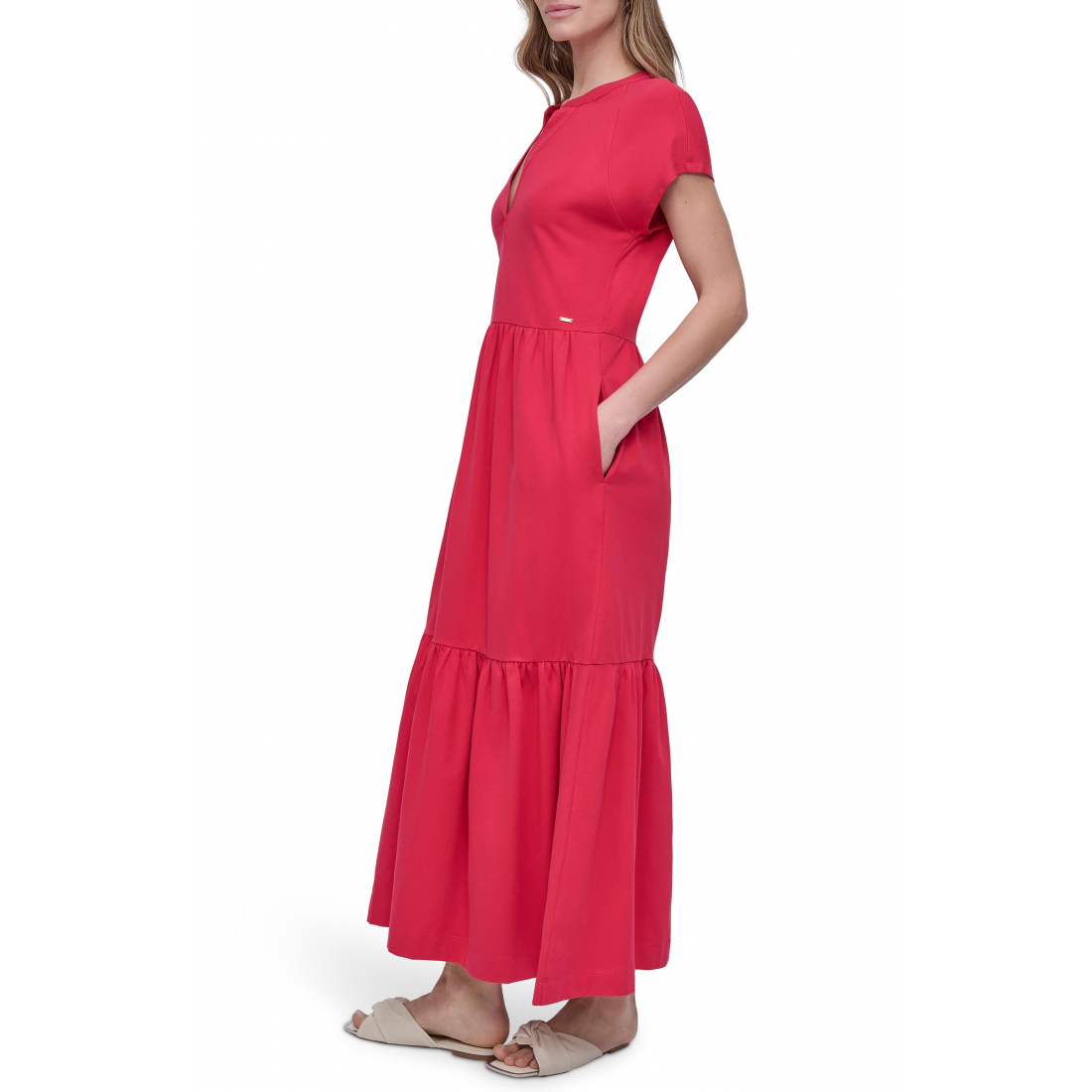 Robe maxi 'Tiered Stretch Cotton' pour Femmes