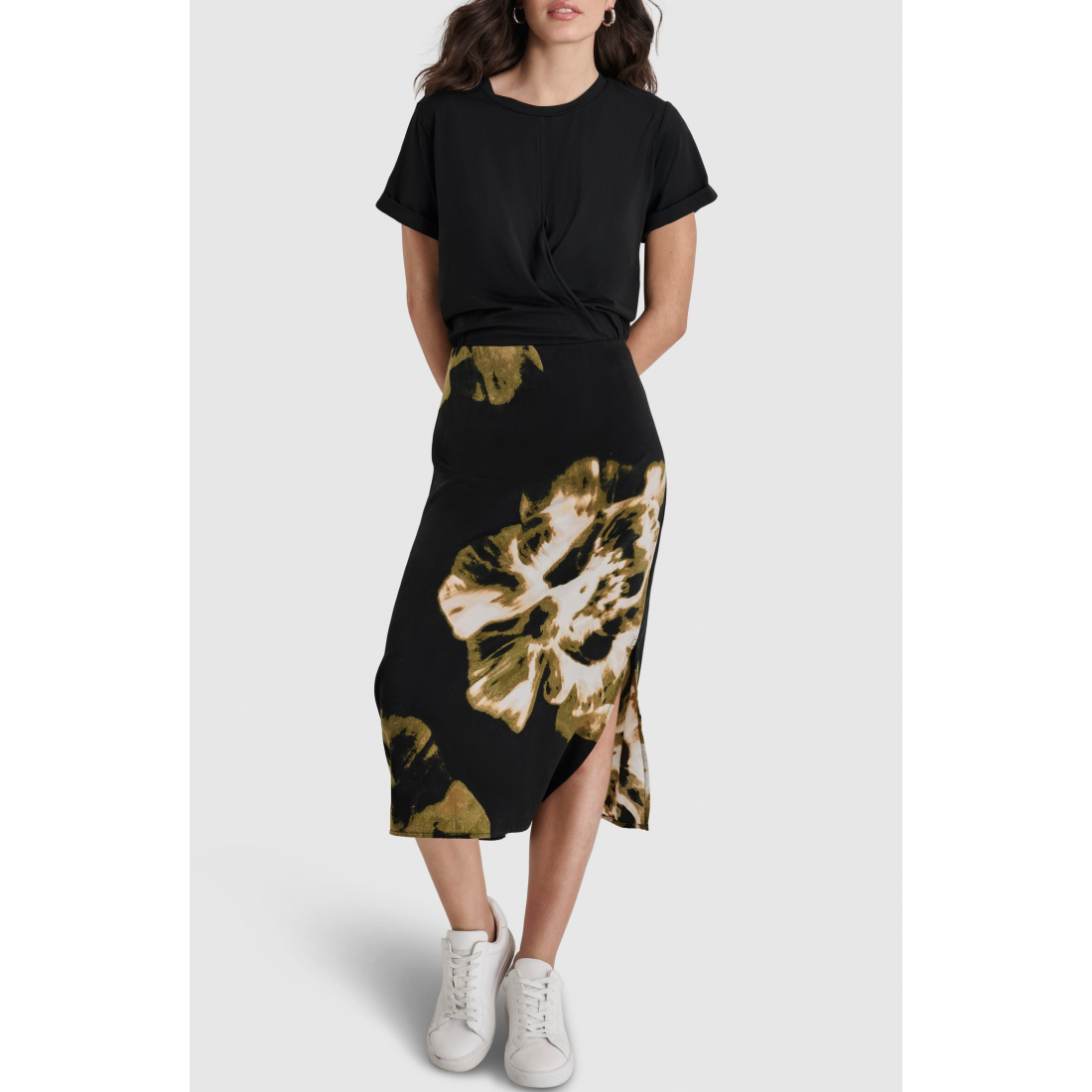 Robe Midi 'Mixed Media' pour Femmes