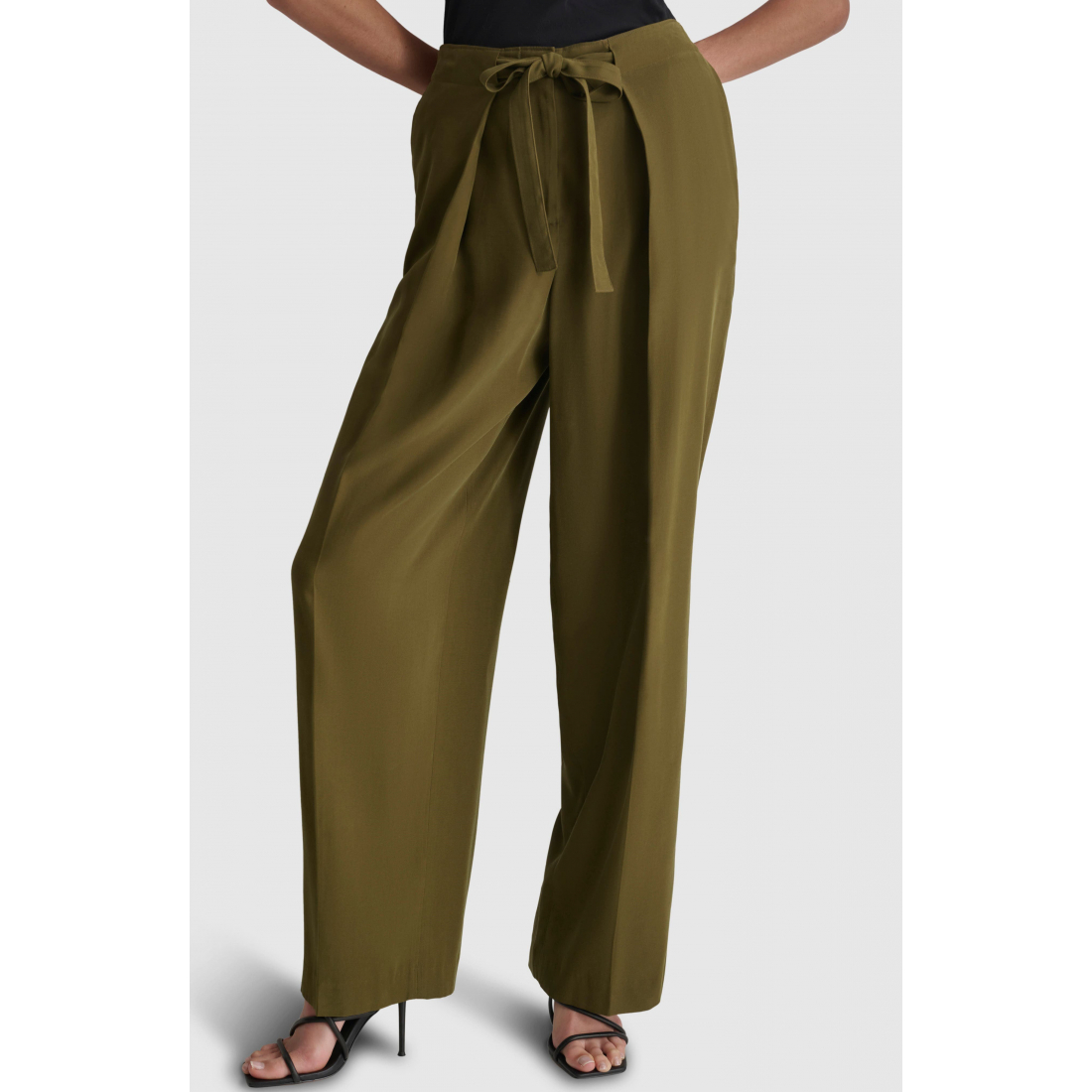 Pantalon 'Tie Front Twill' pour Femmes