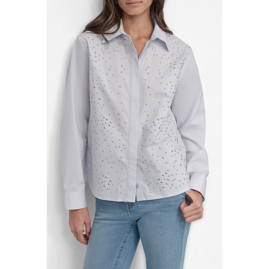 Chemise 'Embellished Button-Up' pour Femmes