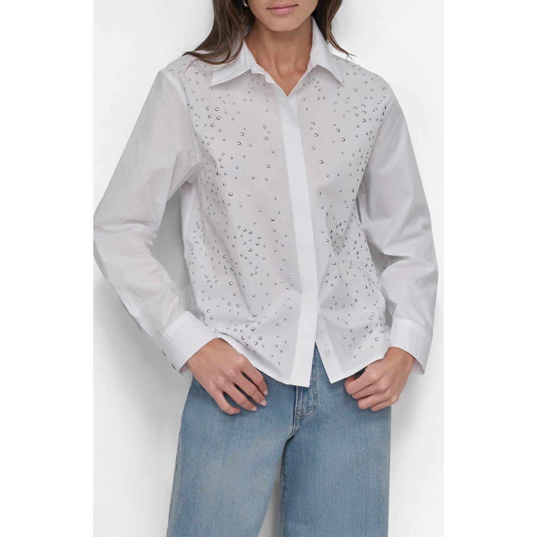 Chemise 'Embellished Button-Up' pour Femmes