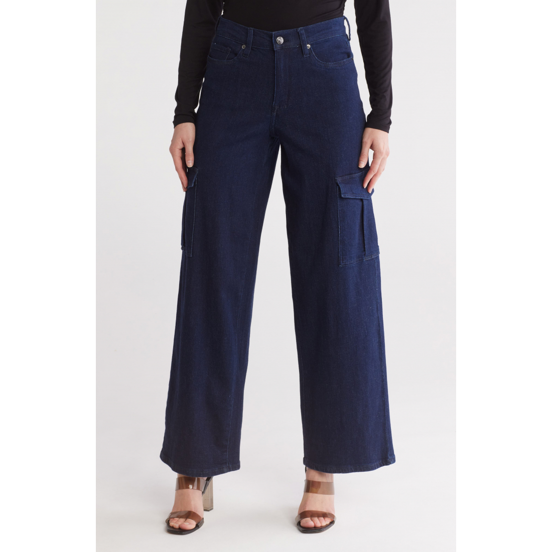 Jeans 'High Waist Wide Leg Cargo' pour Femmes