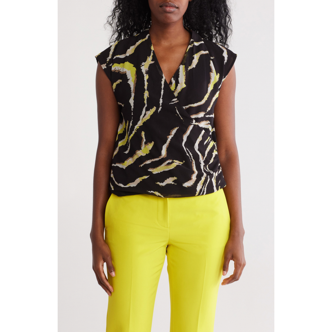 Women's 'Faux Wrap' Sleeveless Top