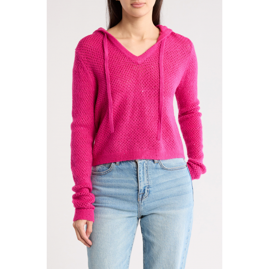 Sweatshirt à capuche  'Sequin Mesh' pour Femmes