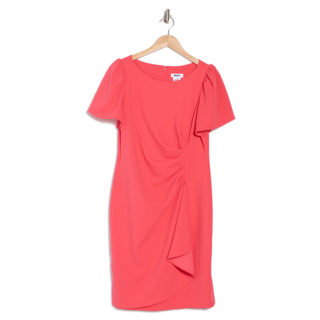 Women's 'Flutter Sleeve Side Ruched' Sheath Dress