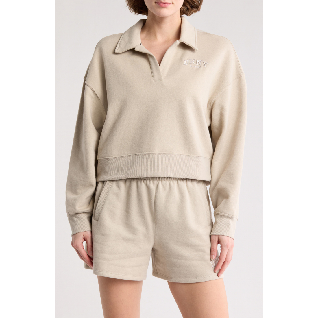 Women's 'Embroidered Logo Johnny Collar' Sweatshirt