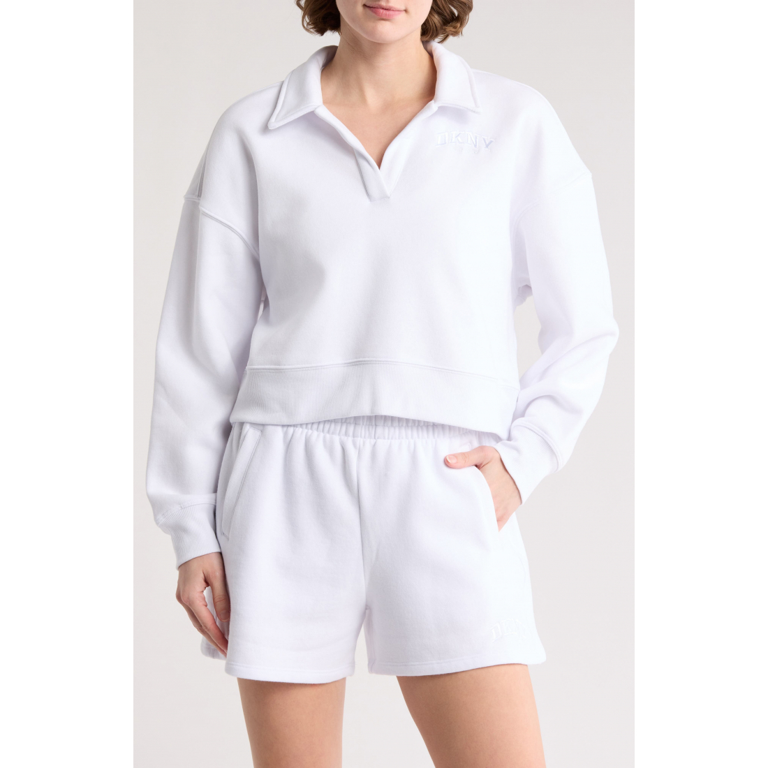 Women's 'Embroidered Logo Johnny Collar' Sweatshirt