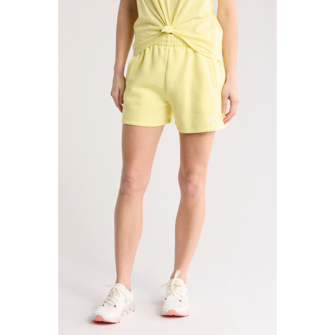 Short en coton 'Embroidered Logo Fleece' pour Femmes