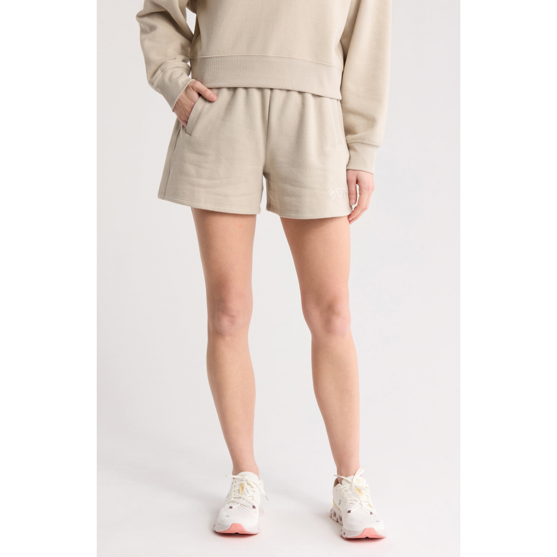 Women's 'Embroidered Logo Fleece' Sweat Shorts
