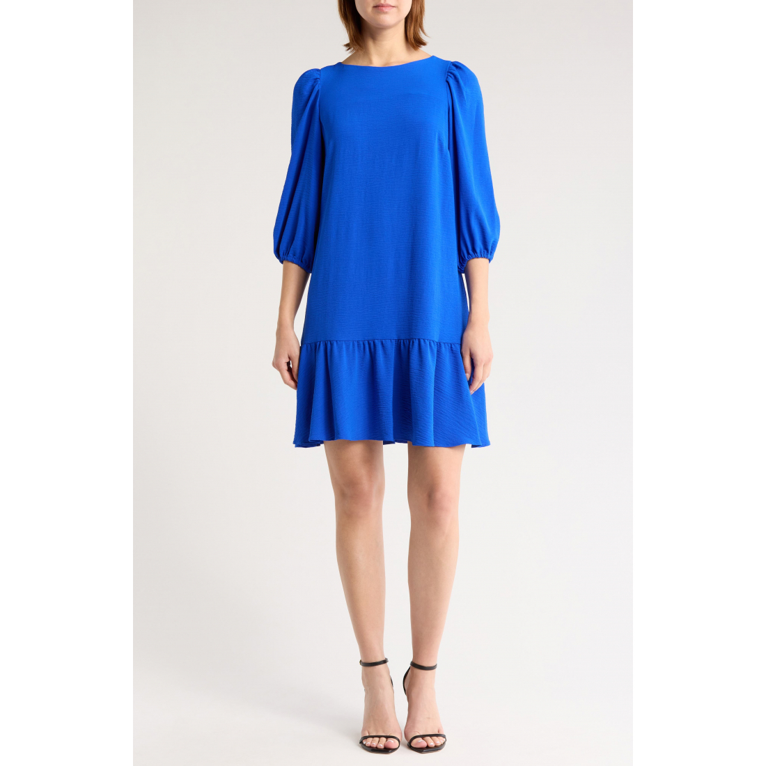Robe mini 'Balloon Sleeve Ruffle' pour Femmes