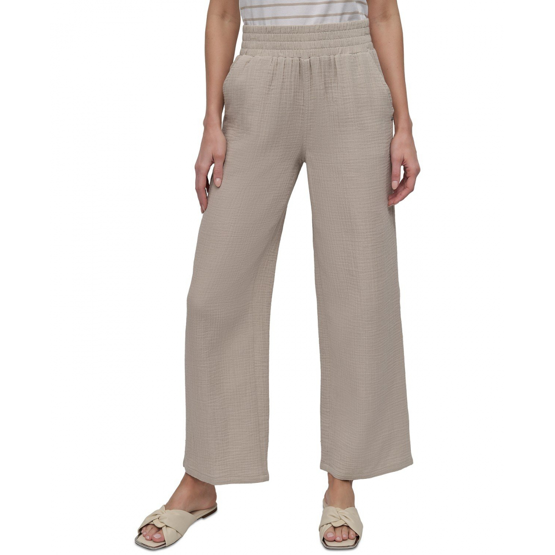 Pantalon 'High-Rise Gauze Straight-Leg' pour Femmes