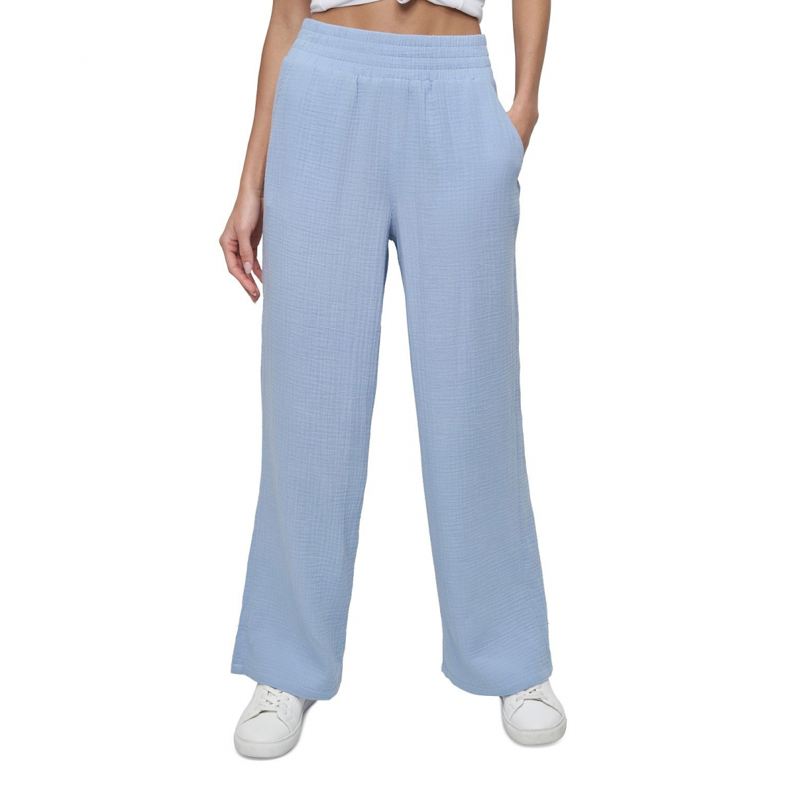 Pantalon 'High-Rise Gauze Straight-Leg' pour Femmes