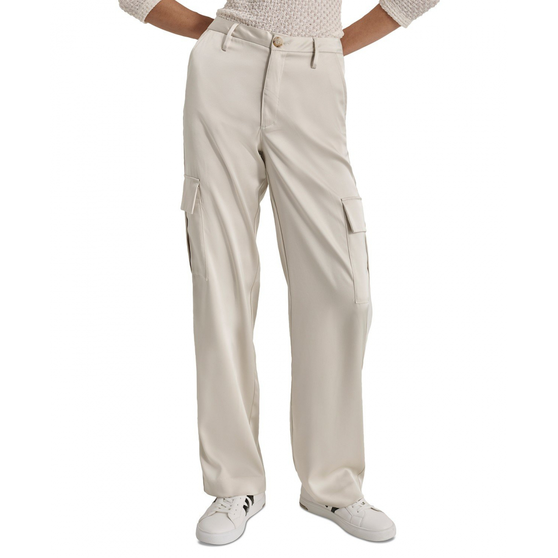 Pantalon cargo 'Stretch Satin Wide-Leg' pour Femmes