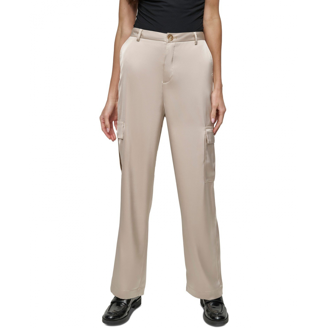 Pantalon cargo 'Stretch Satin Wide-Leg' pour Femmes