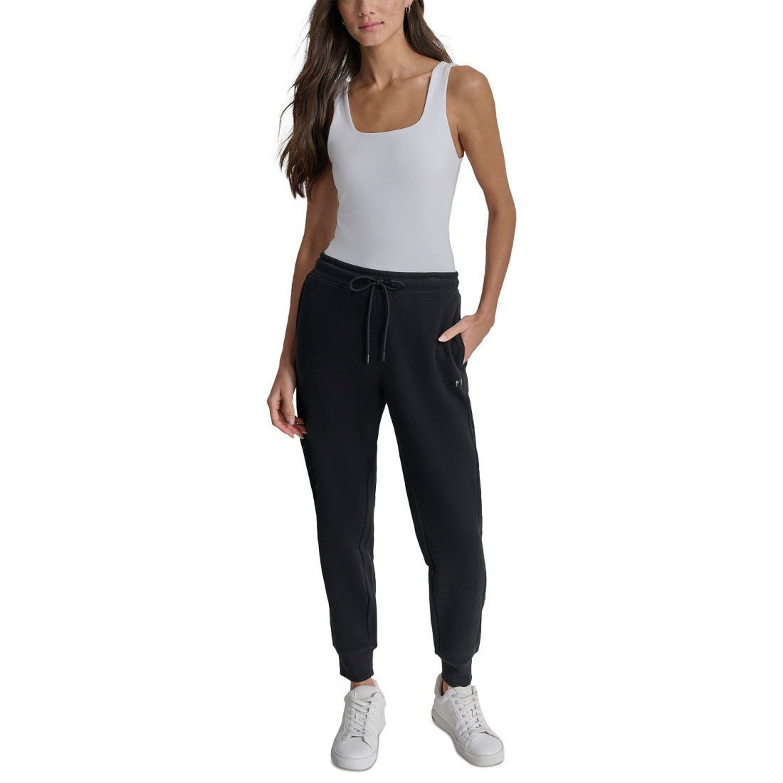 Jogging 'Rhinestone Embellished Fleece Jogger' pour Femmes