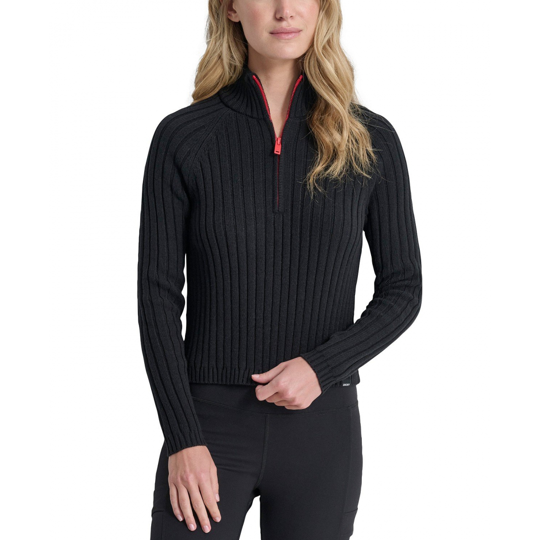 Top à manches longues 'Half-Zip Mock Neck' pour Femmes