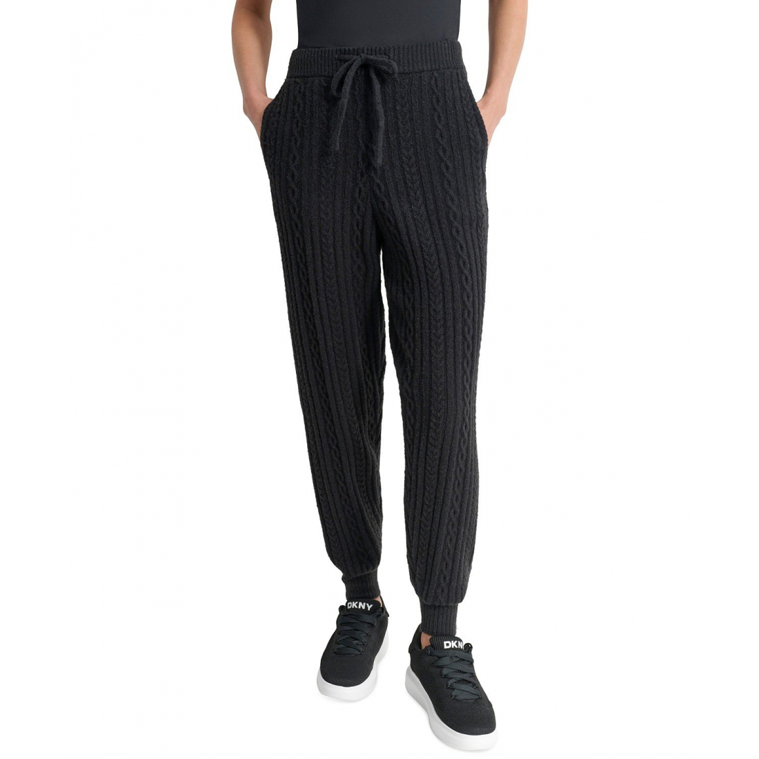 Jogging 'Drawstring Cable Knit' pour Femmes