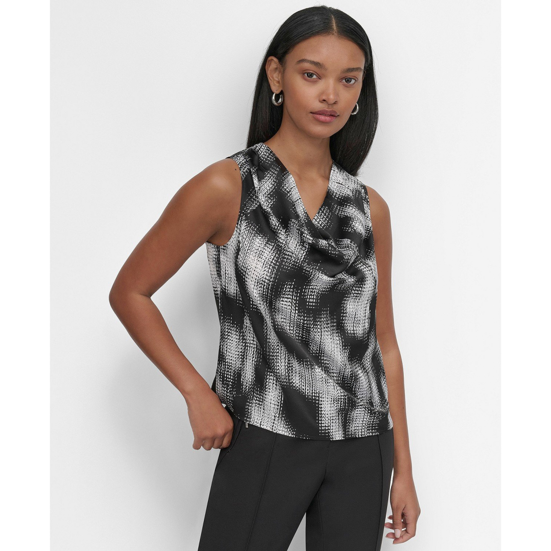 Top 'Printed Cowlneck' pour Femmes