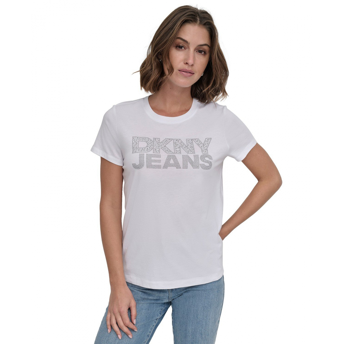 T-shirt 'Studded Logo' pour Femmes