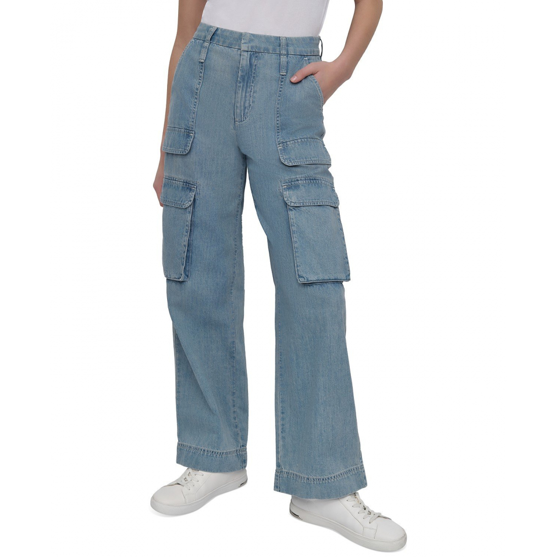 Jeans 'Wide-Leg Utility Pocket Cargo' pour Femmes