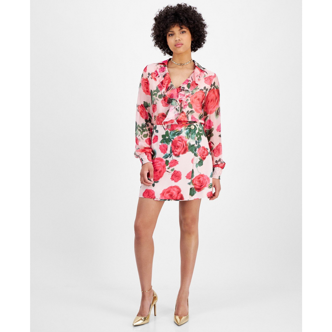 Mini Jupe 'Raisa Floral-Print Wrap' pour Femmes