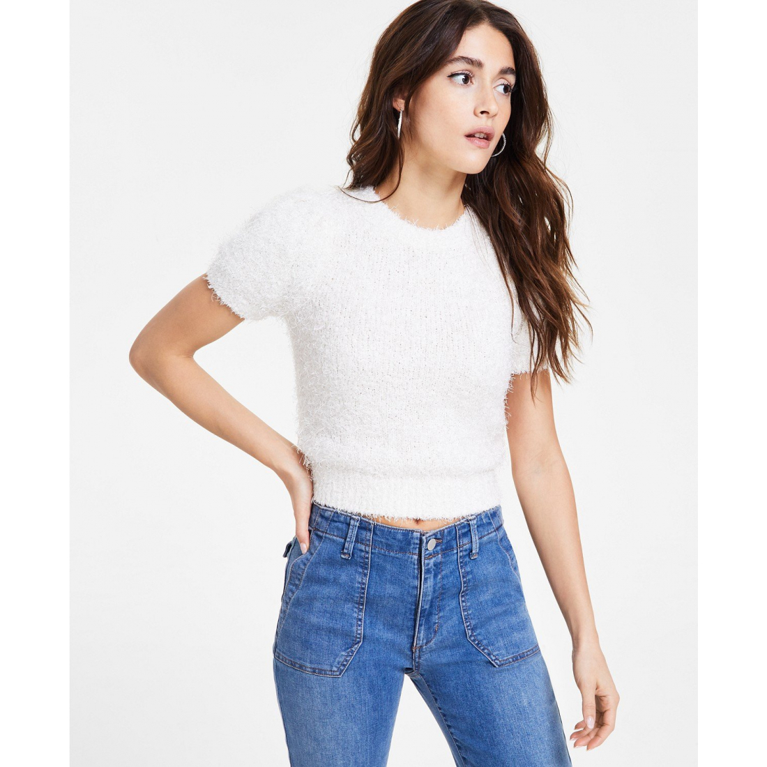 Women's 'Usami Boucle Short-Sleeve Sweater' Short-Sleeve Sweater