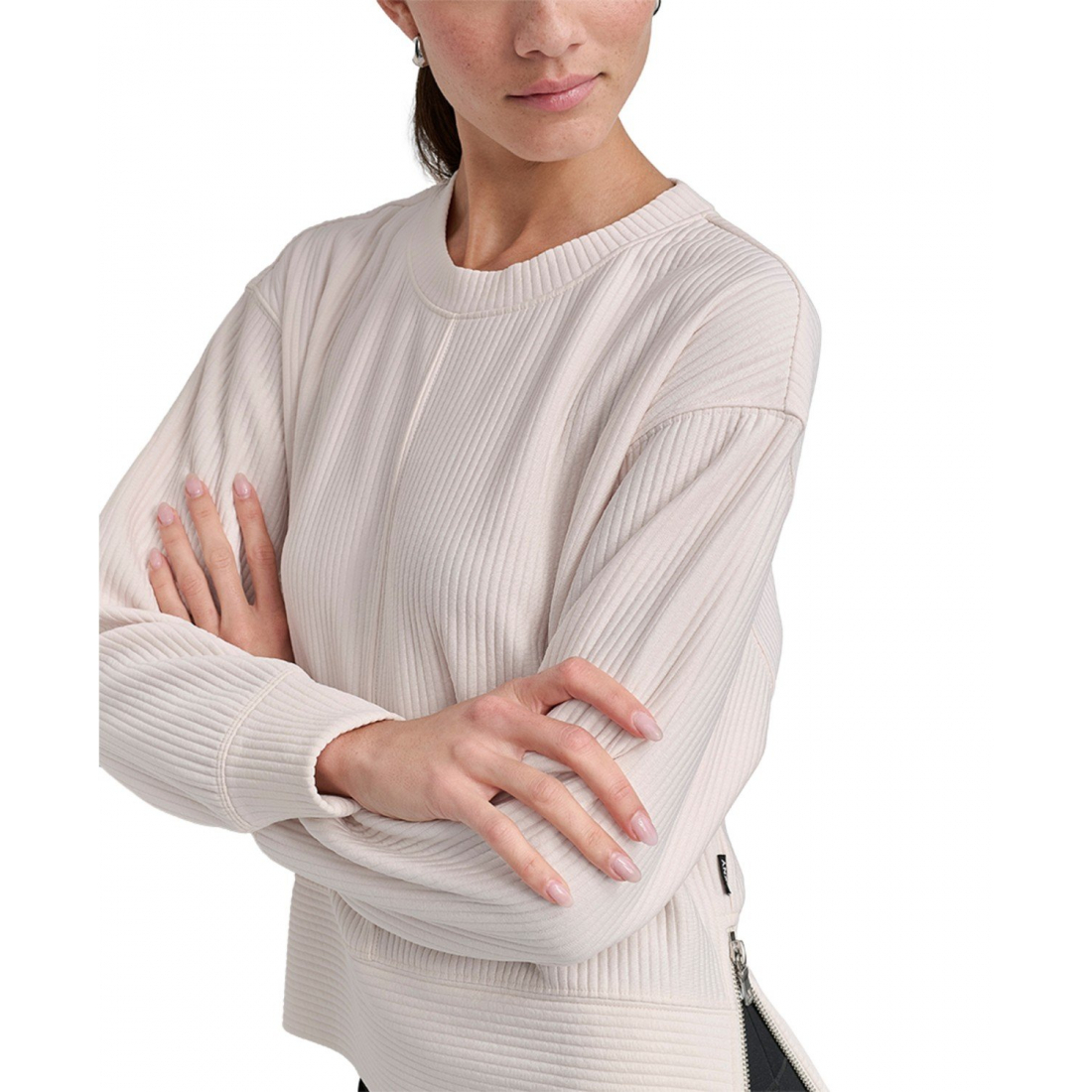 Sweatshirt 'Tech Ribbed Side-Zip Sweatshirt' pour Femmes