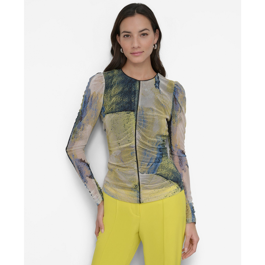 Blouse 'Printed Ruched' pour Femmes
