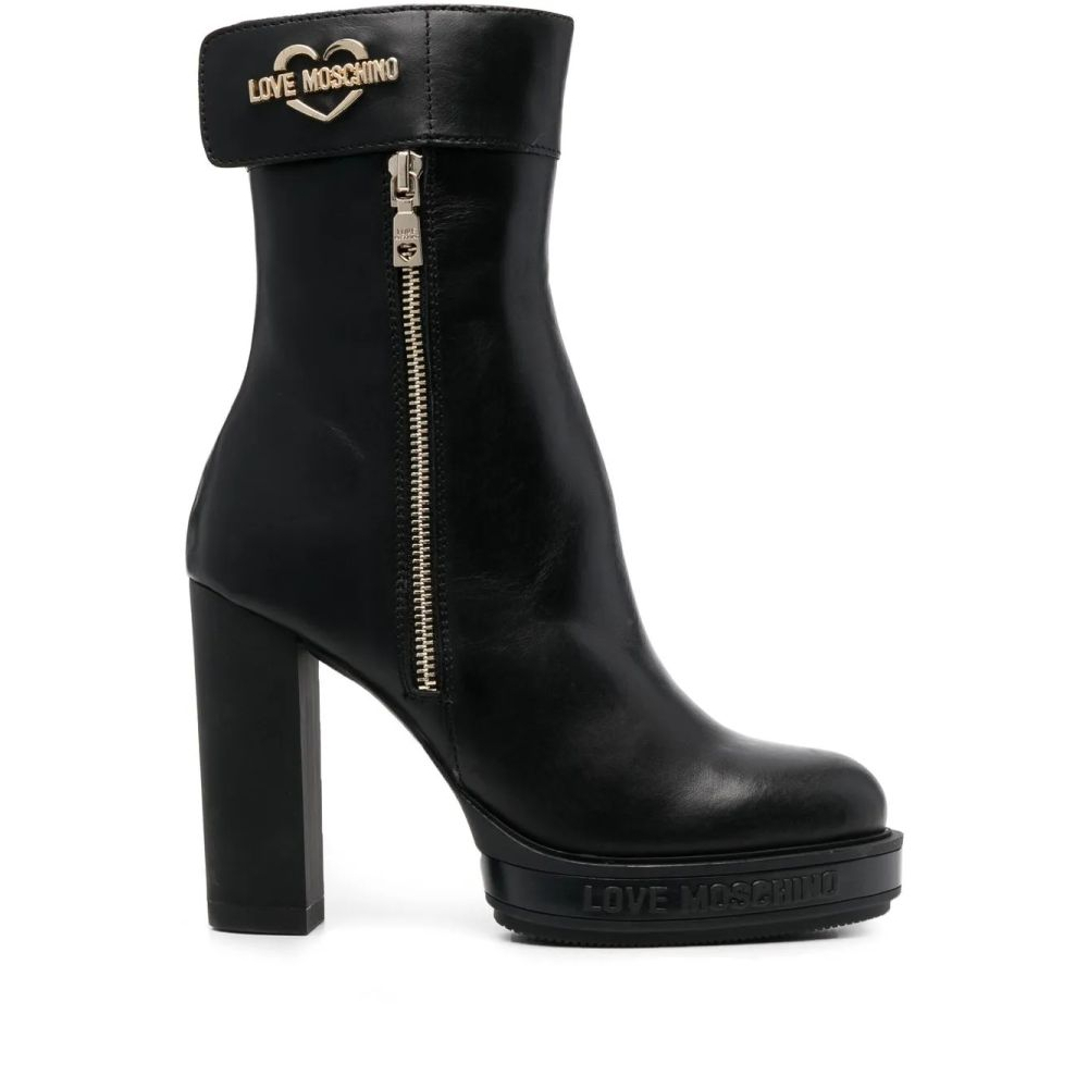 Women's 'Logo-Plaque' High Heeled Boots
