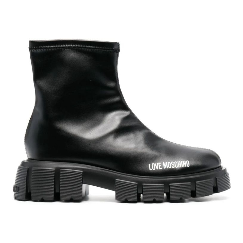 Women's 'Logo-Print Studded' Ankle Boots