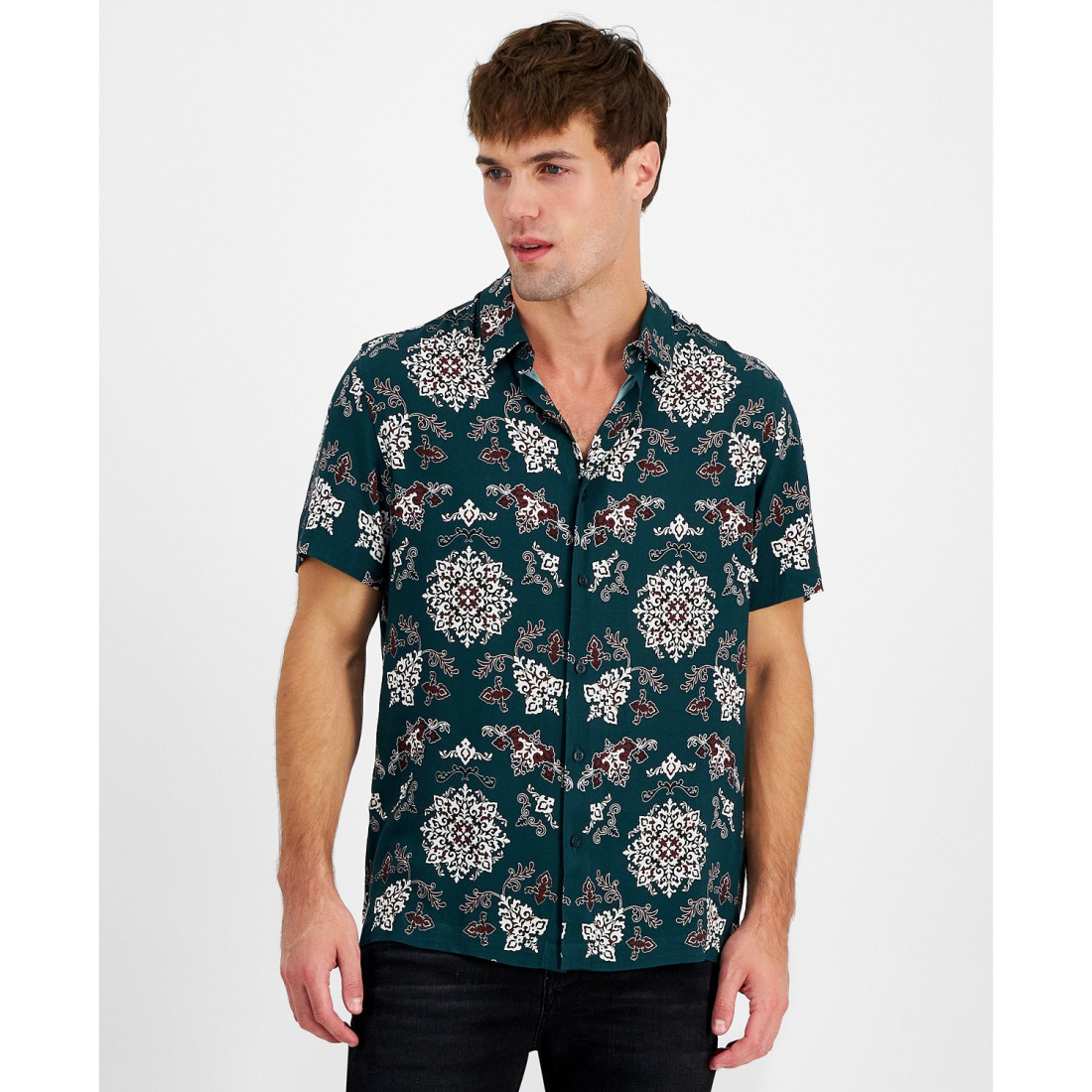 Chemise à manches courtes 'Paisley-Print' pour Hommes