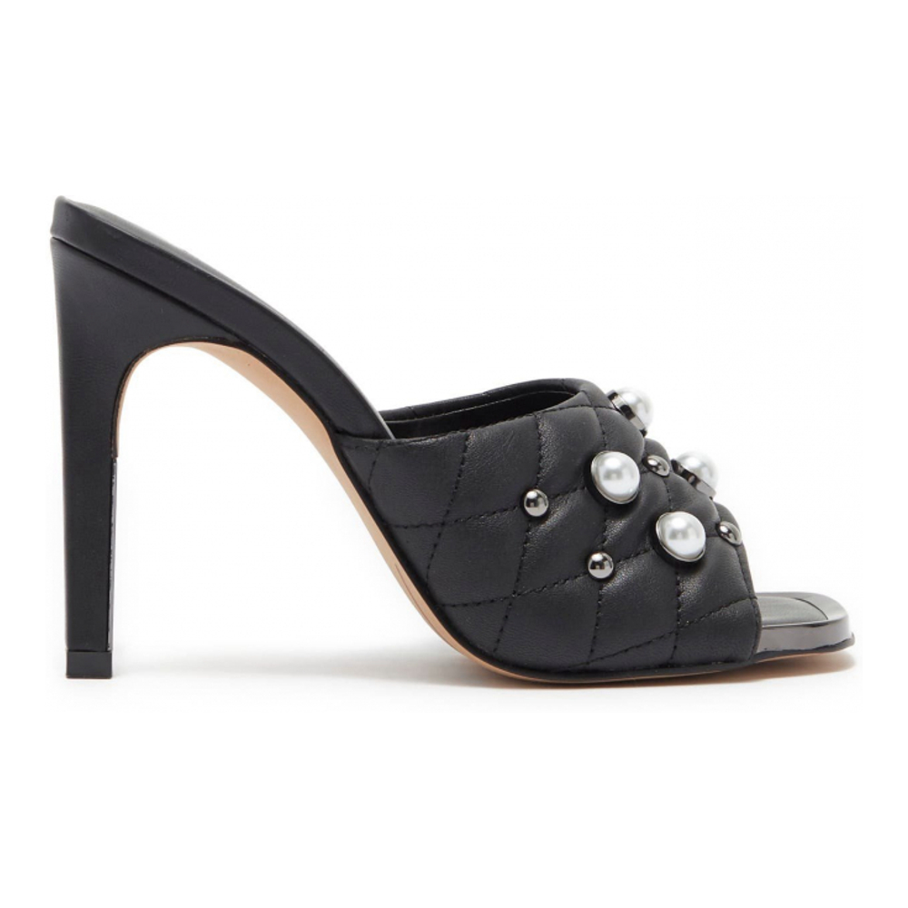 Women's 'Amina Studded' High Heel Mules