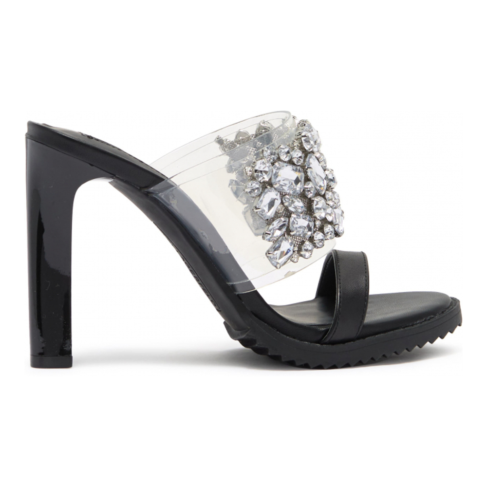 'Bedika Crystal Embellished Clear Strap Sandal' pour Femmes