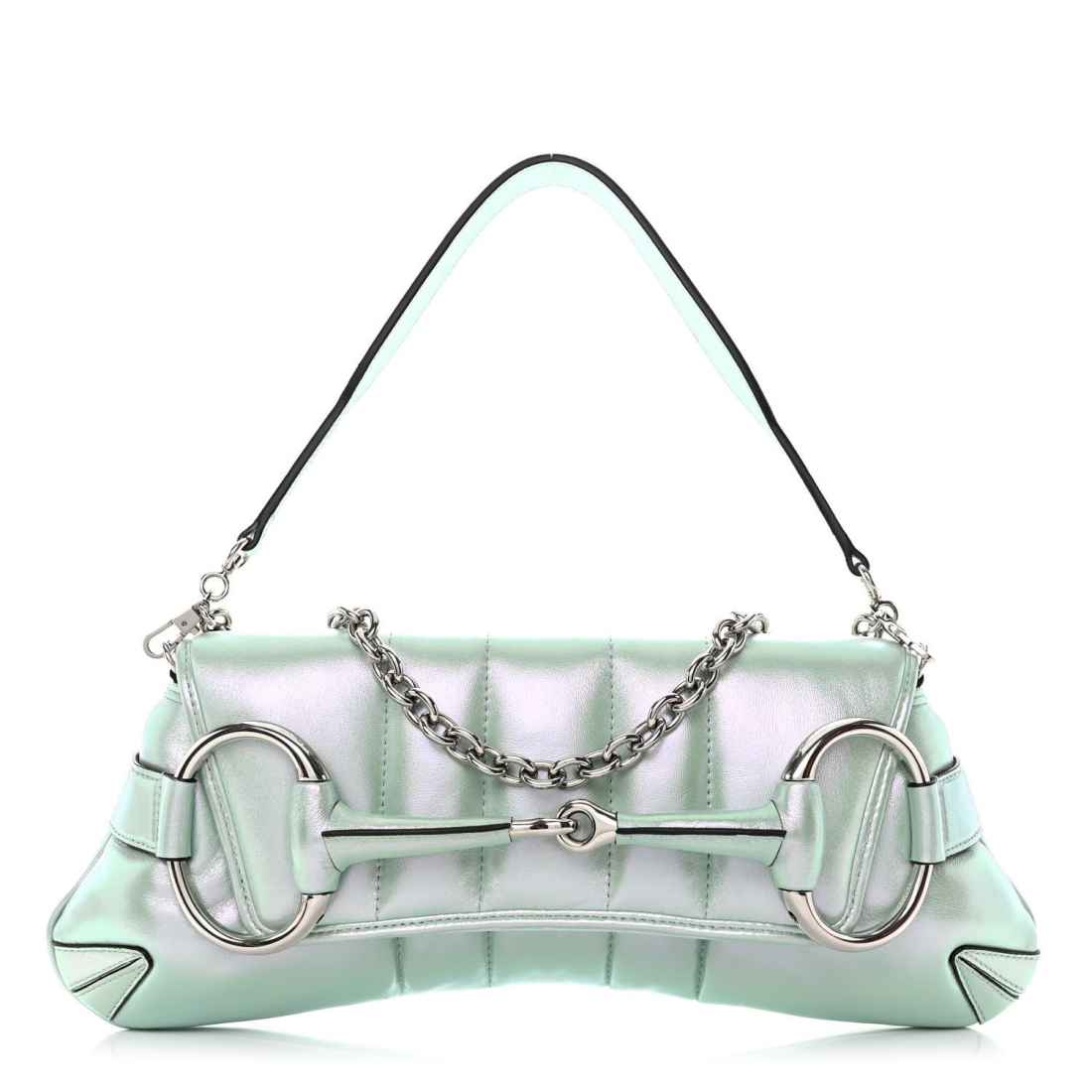 'Iridiscent Horsebit' Schultertasche für Damen