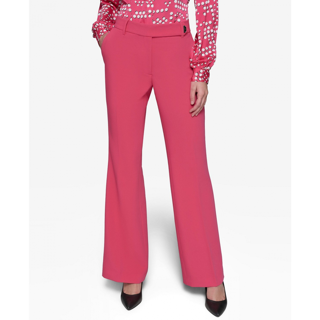 'Button-Tab Wide-Leg' Hose für Damen