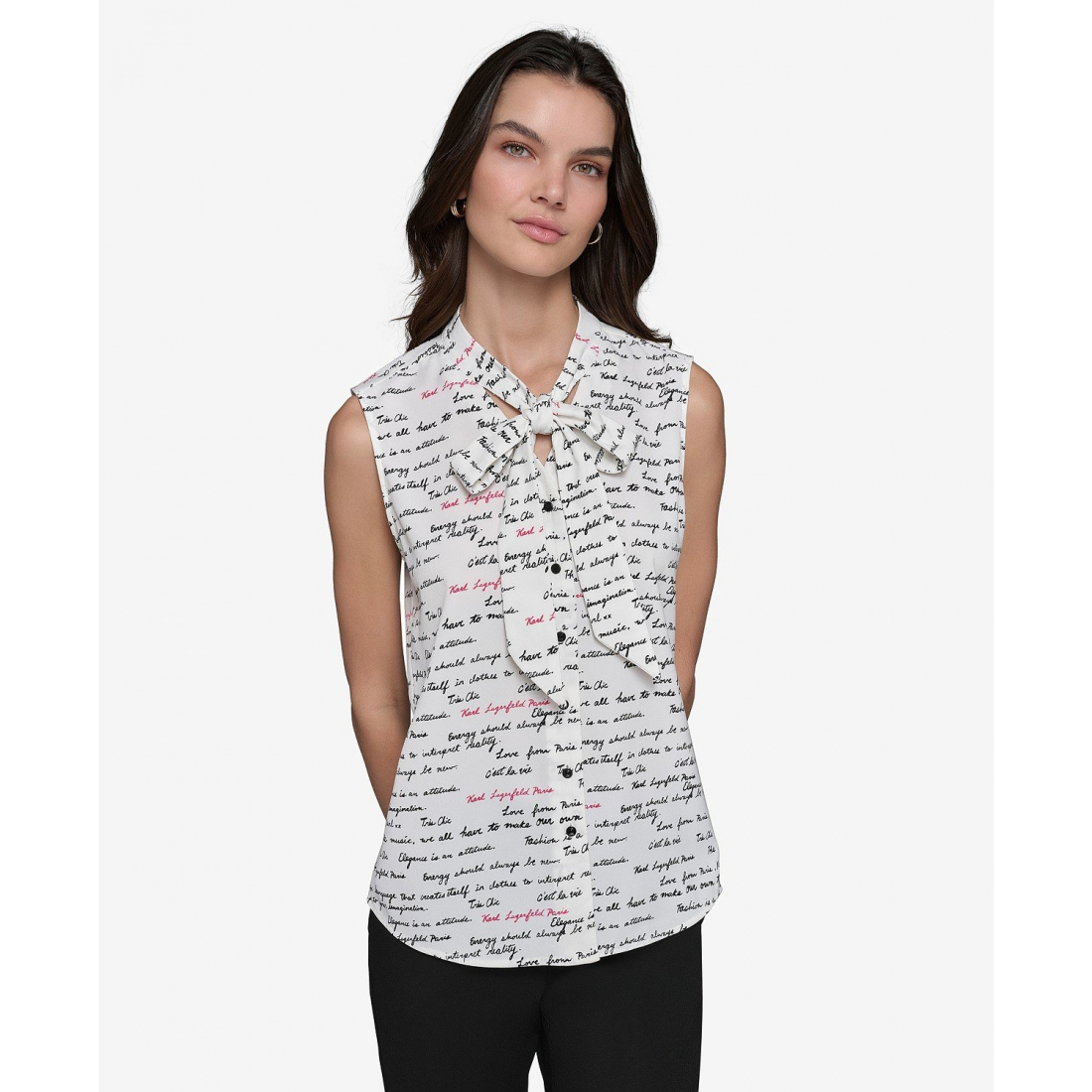 Blouse sans manches 'Printed Tie-Sleeve' pour Femmes
