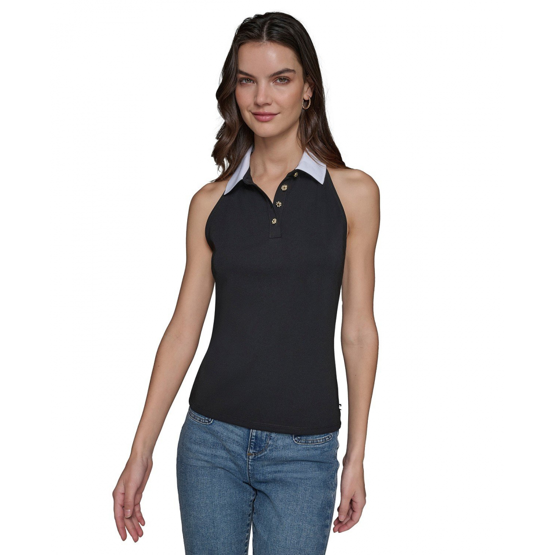 'Contrast-Collar' pour Femmes