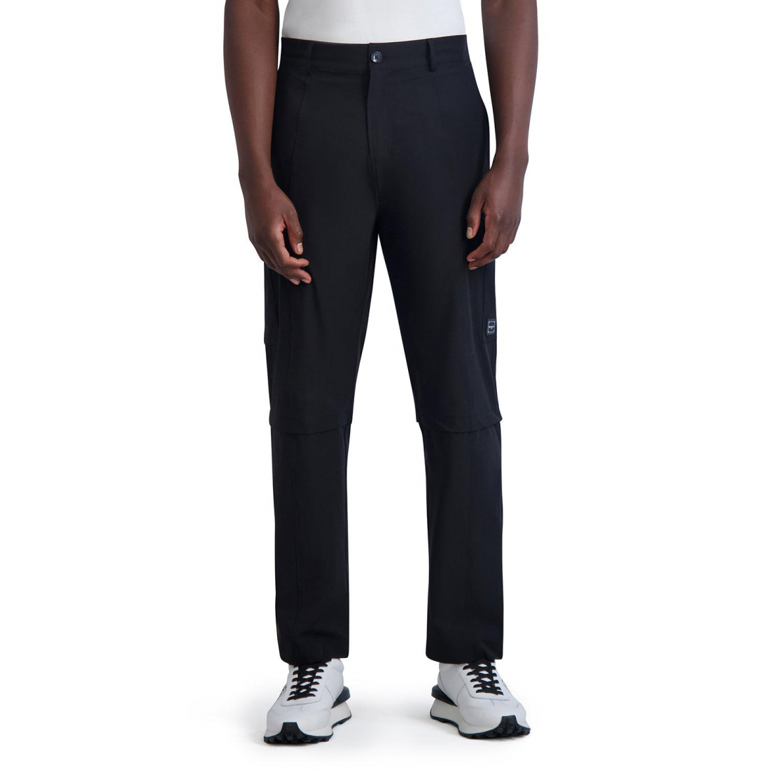 Men's 'Nylon Cargo Pant With Ankle Snap Buttons' Cargo Trousers