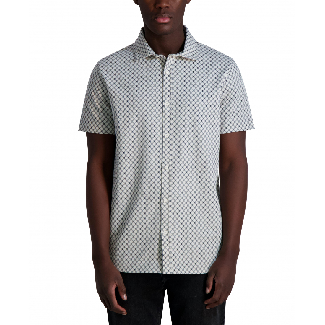 Chemise à manches courtes 'Geo Print Camp' pour Hommes