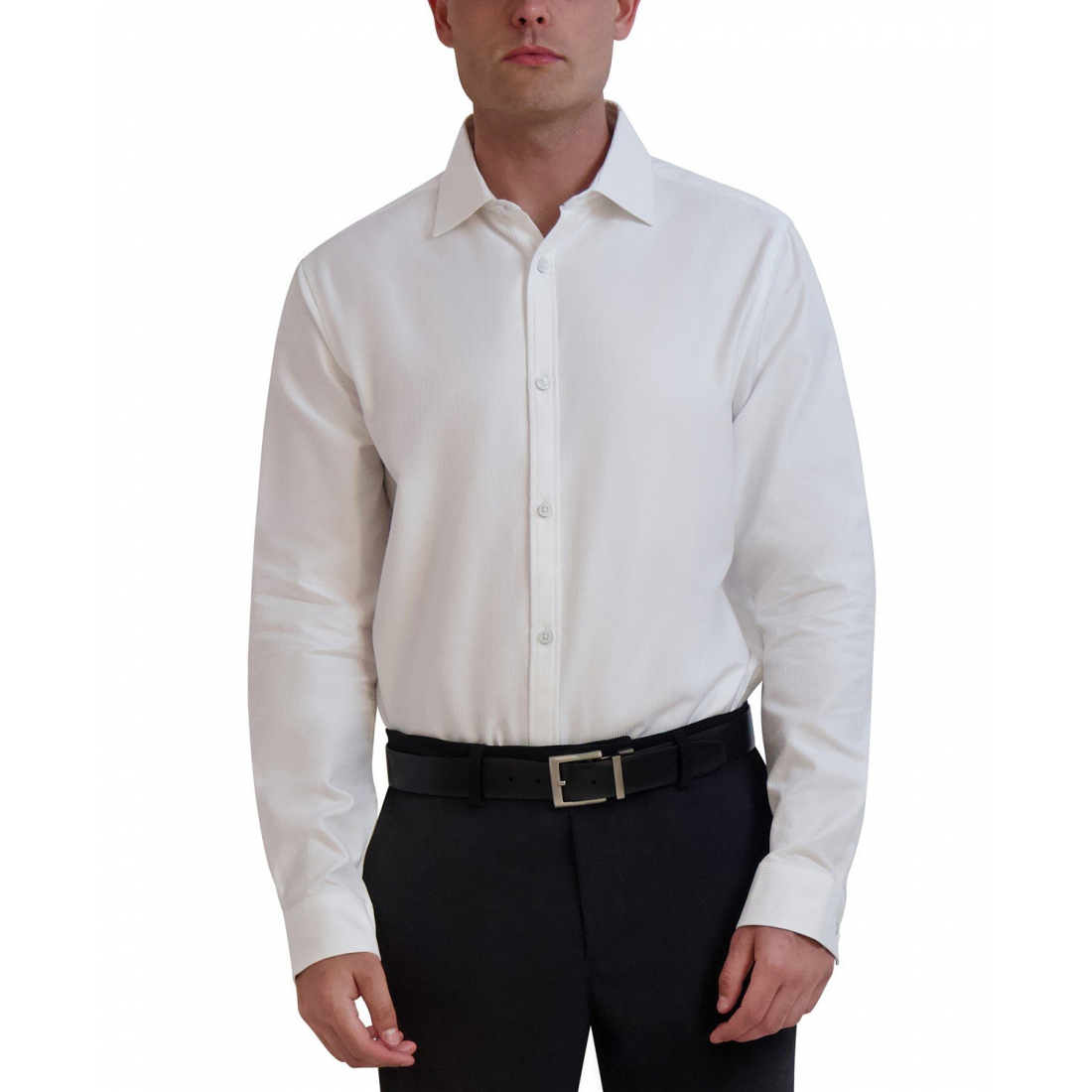 Chemise 'Slim-Fit Jacquard Stripe' pour Hommes