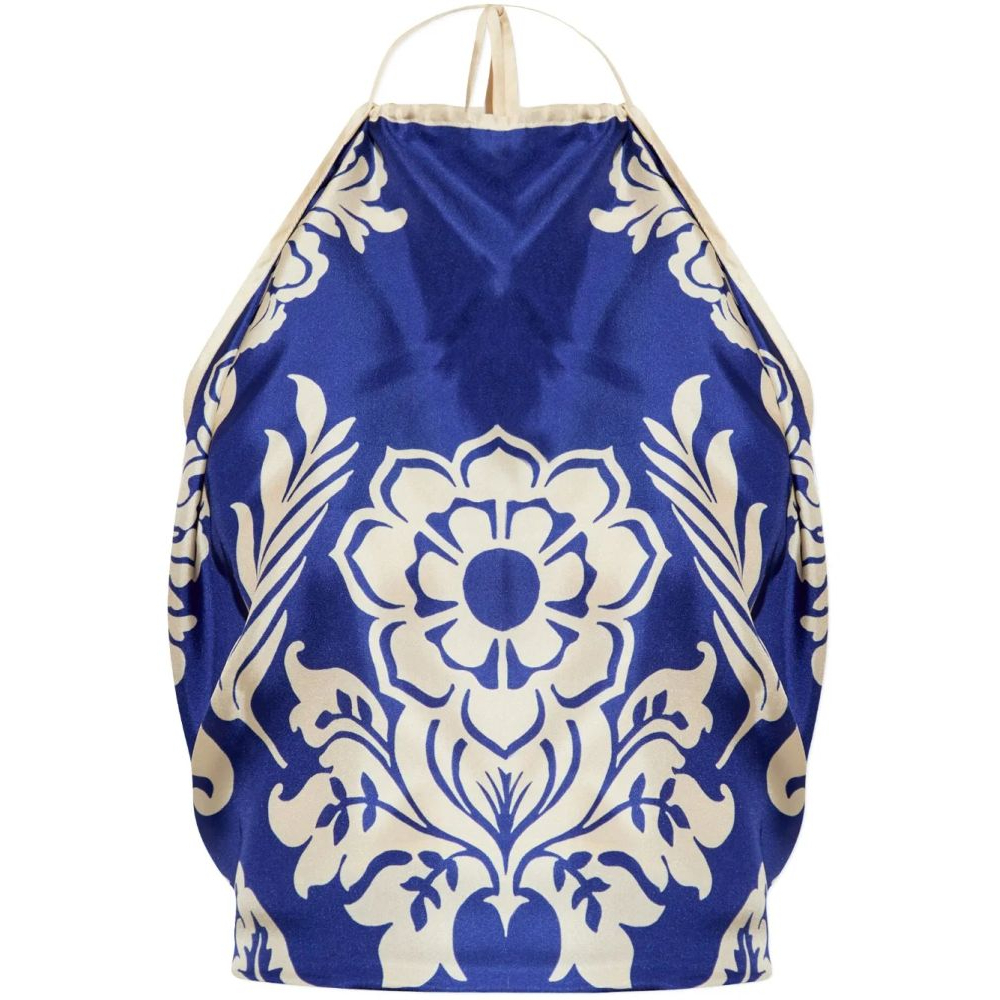 'Floral-Print' Halterneck Top für Damen