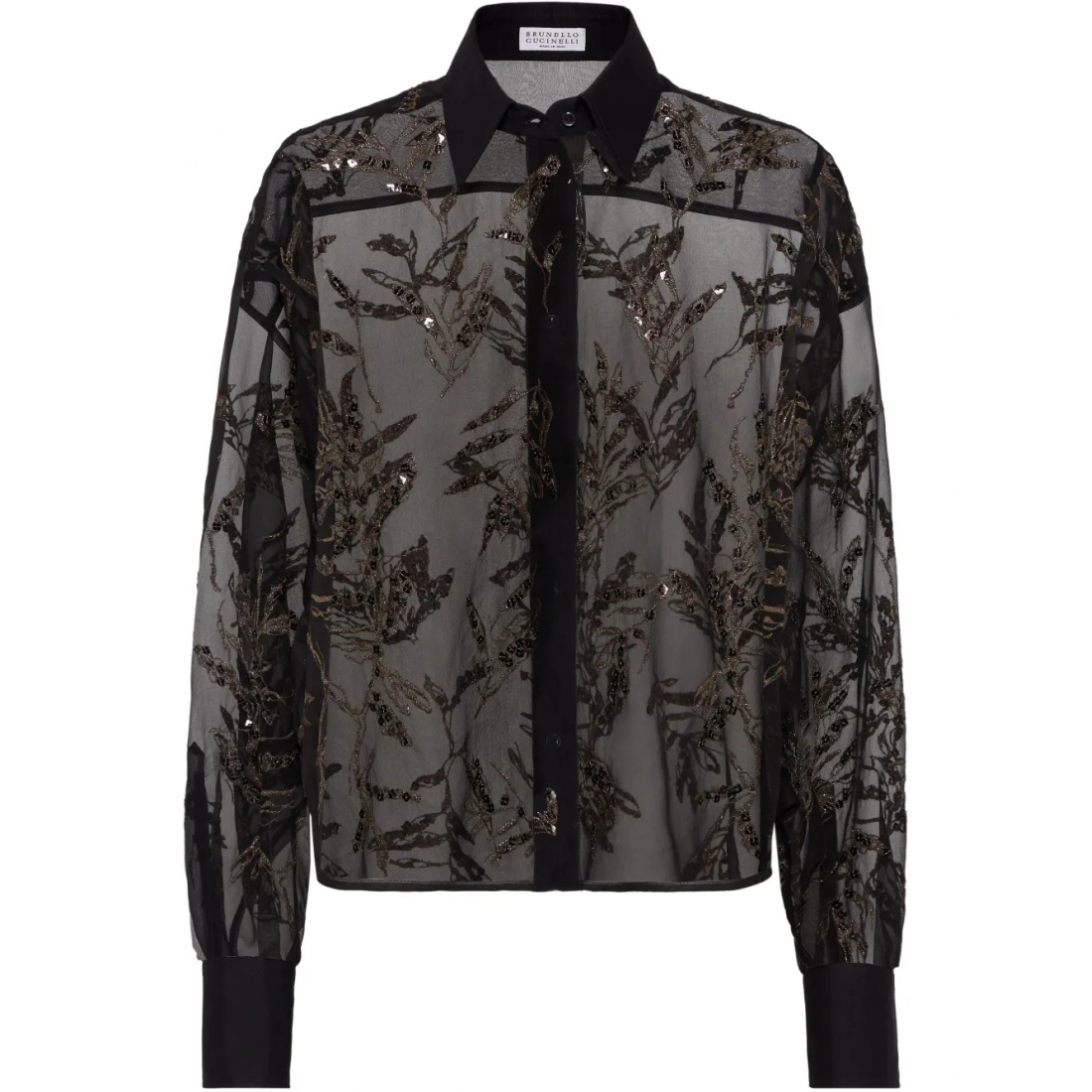 'Herbarium-Embroidered' Hemd für Damen