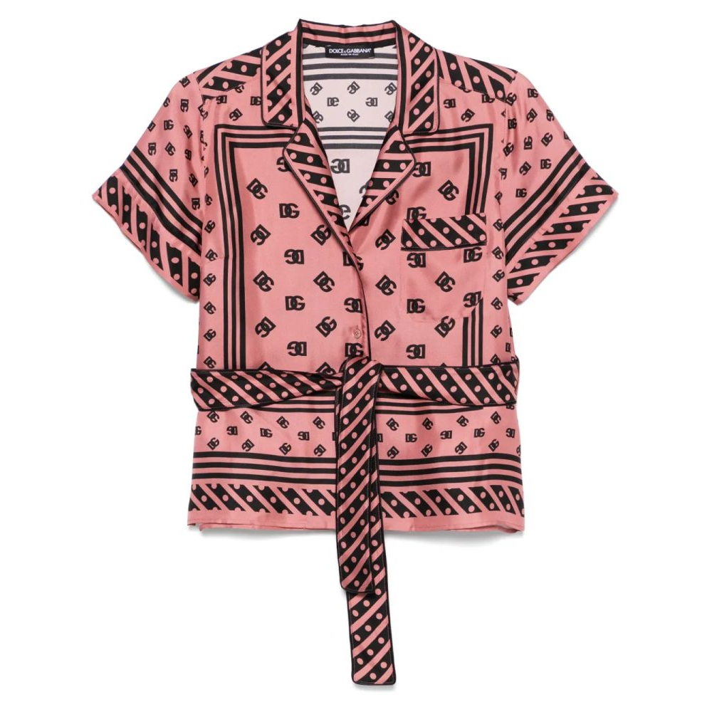 Chemise à manches courtes 'Logo-Print' pour Femmes