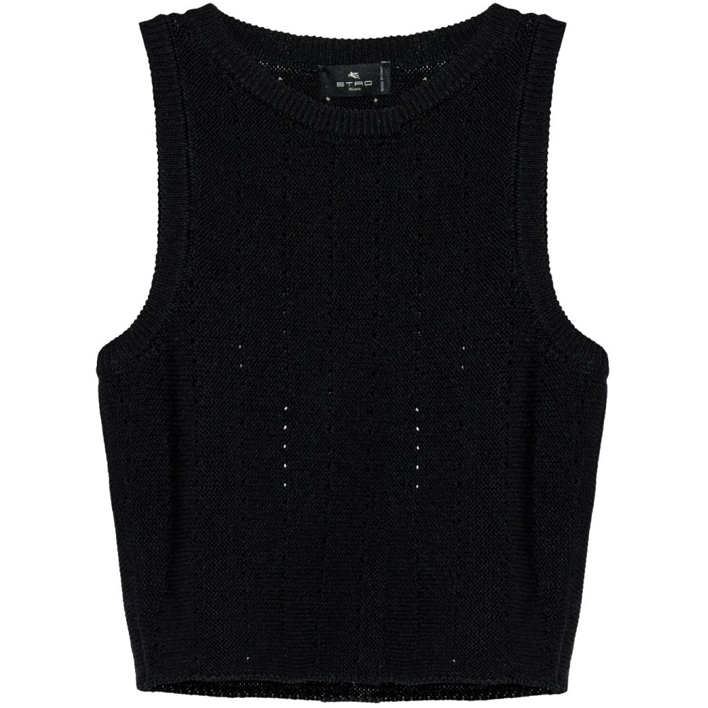 Crop Top 'Punched-Detail' pour Femmes