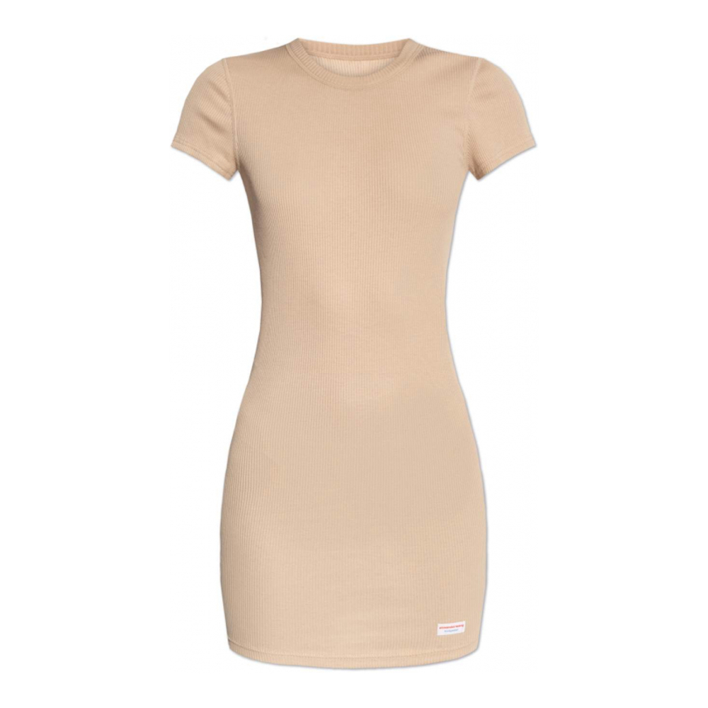 Robe mini 'Printed Micro Ribbed' pour Femmes