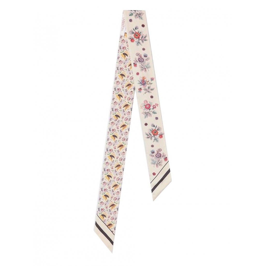Women's 'Thin With Floral Pattern' Silk Scarf