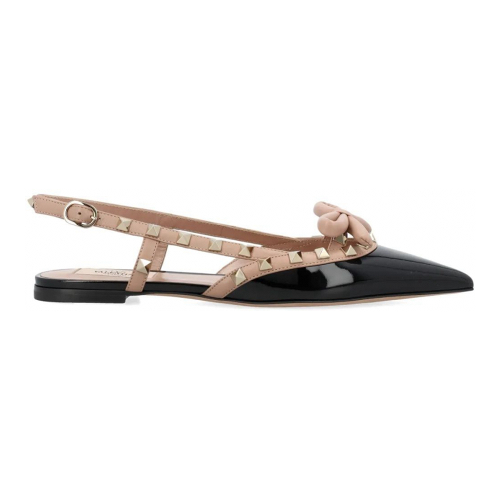 Women's 'Rockstud Bow Slingback' Ballerinas